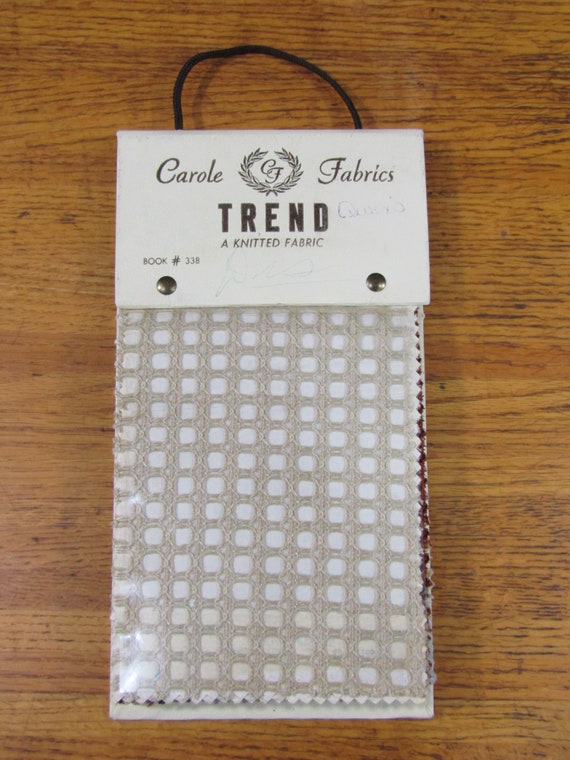 Vintage Fabric Sample Book Carole Fabrics Trend Knitted Etsy