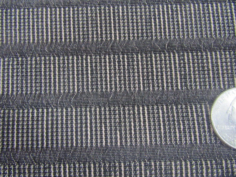 BTY mid century 1960 Plymouth auto upholstery woven black and tan
