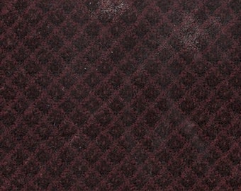 BTY vintage deep burgundy velour auto upholstery diamond pattern