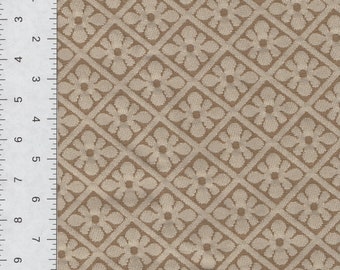 BTY Italian made 2 tone tan flower cotton decorating fabric