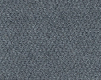 BTY Vintage Grey Blue Plush Velour Auto Upholstery w/ Dots