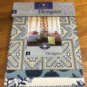 Duralee Designer fabric swatch colorway book INDIGO TURQUOISE