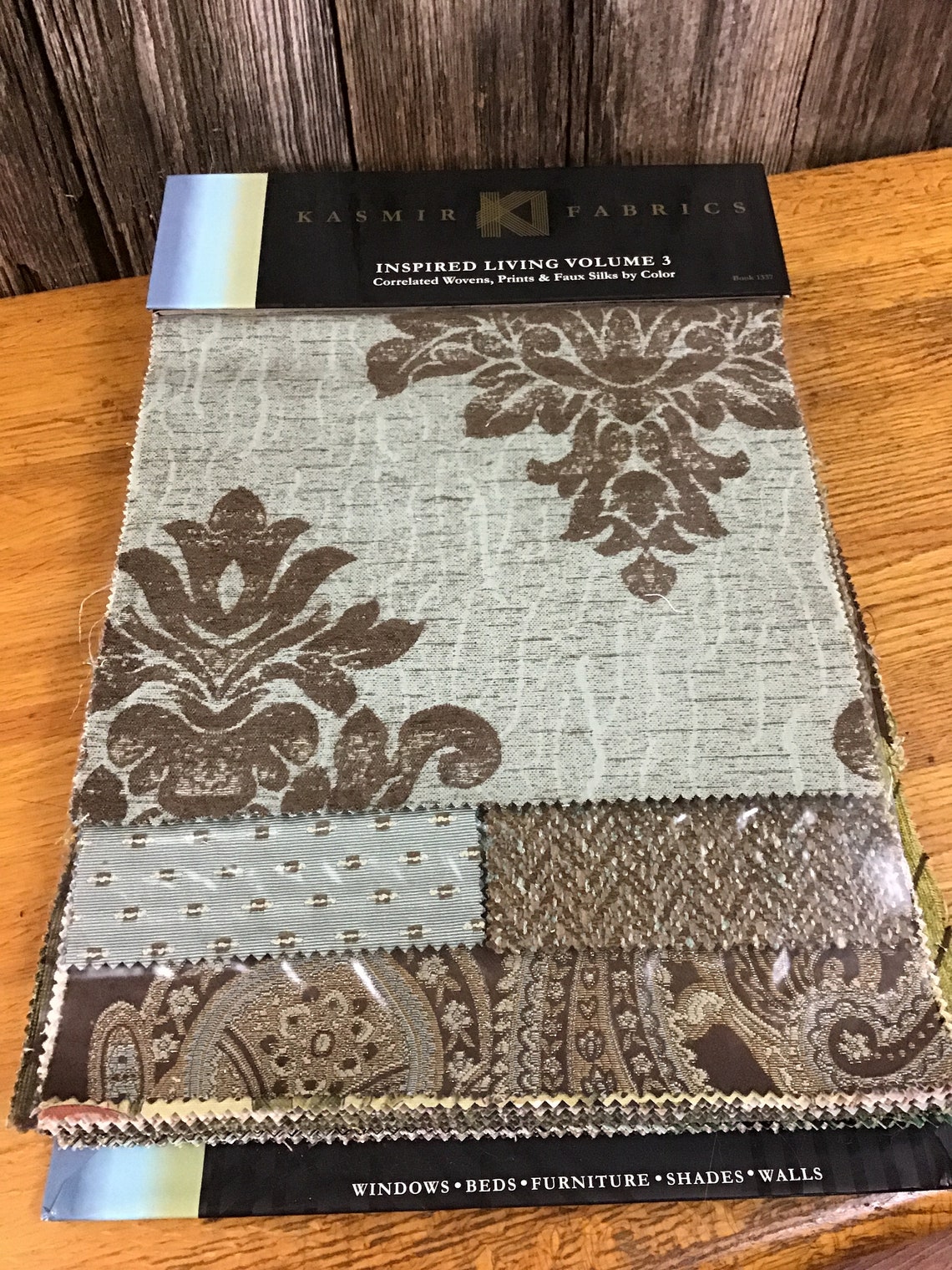 Large Kasmir Fabrics Correlated Fabric Book in Blues Etsy