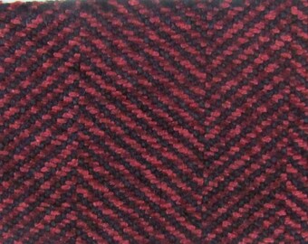 BTY vintage 1975 Chevrolet red herringbone auto upholstery