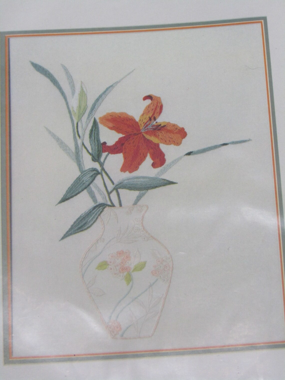 Vintage Crewel Needlework Kit ORIENTAL PASTELS PICTURE Etsy