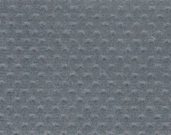 BTY vintage 1980s light grey auto velour with dots