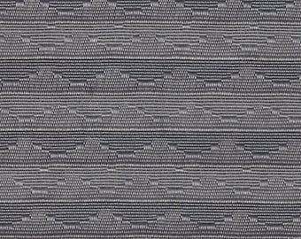 1 1/2 Yards Vintage 1962 Ford Grey Satin Auto Upholstery w/ Wavy Stripes