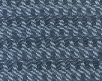 2 yards mid century 1961 Rambler auto upholstery blue and silver