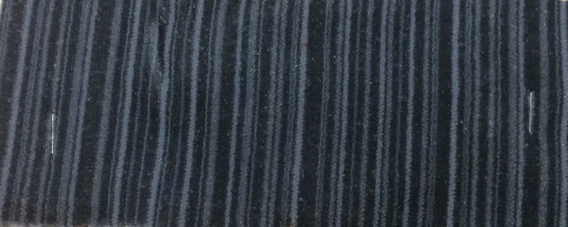 BTY vintage auto upholstery fabric blueish gray striped velour 1984