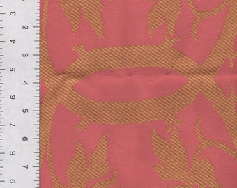 BTY Italian made woven pink and gold silk blend damask fabric 4 COLORS