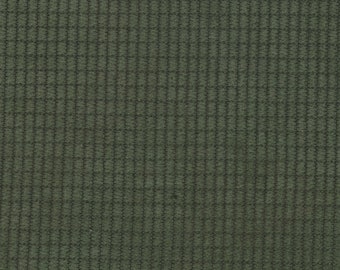 BTY vintage 1975 Chevrolet green velour ridges upholstery fabric