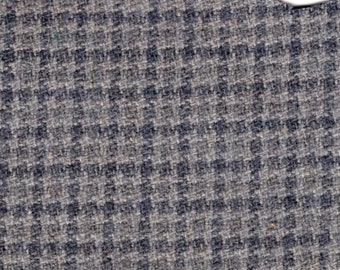 2 1/2 Yards Vintage Automotive Upholstery w/Small Grey Plaid Pattern