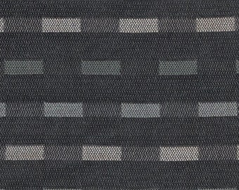 BTY mid century 1962 Plymouth black and grey squares upholstery fabric