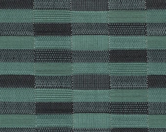 1 1/2 yards mid century 1961 Chevrolet upholstery green and black blocks