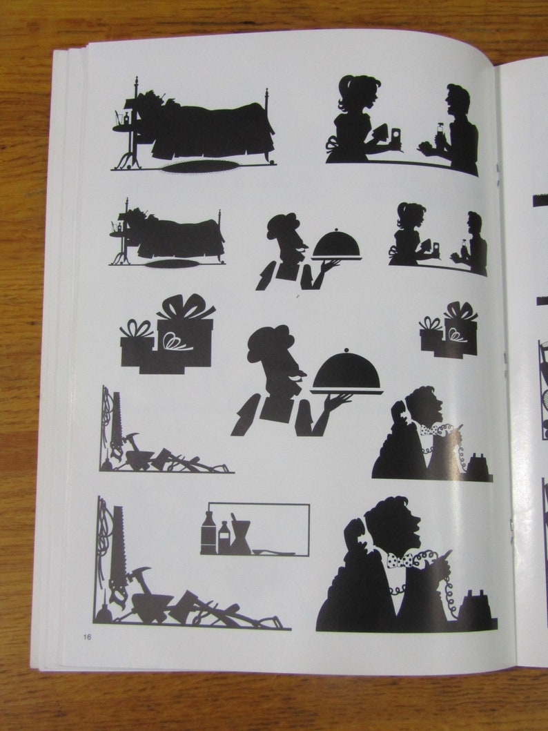 1984 Dover Clipart Silhouette Design Book by Bob Censoni Etsy