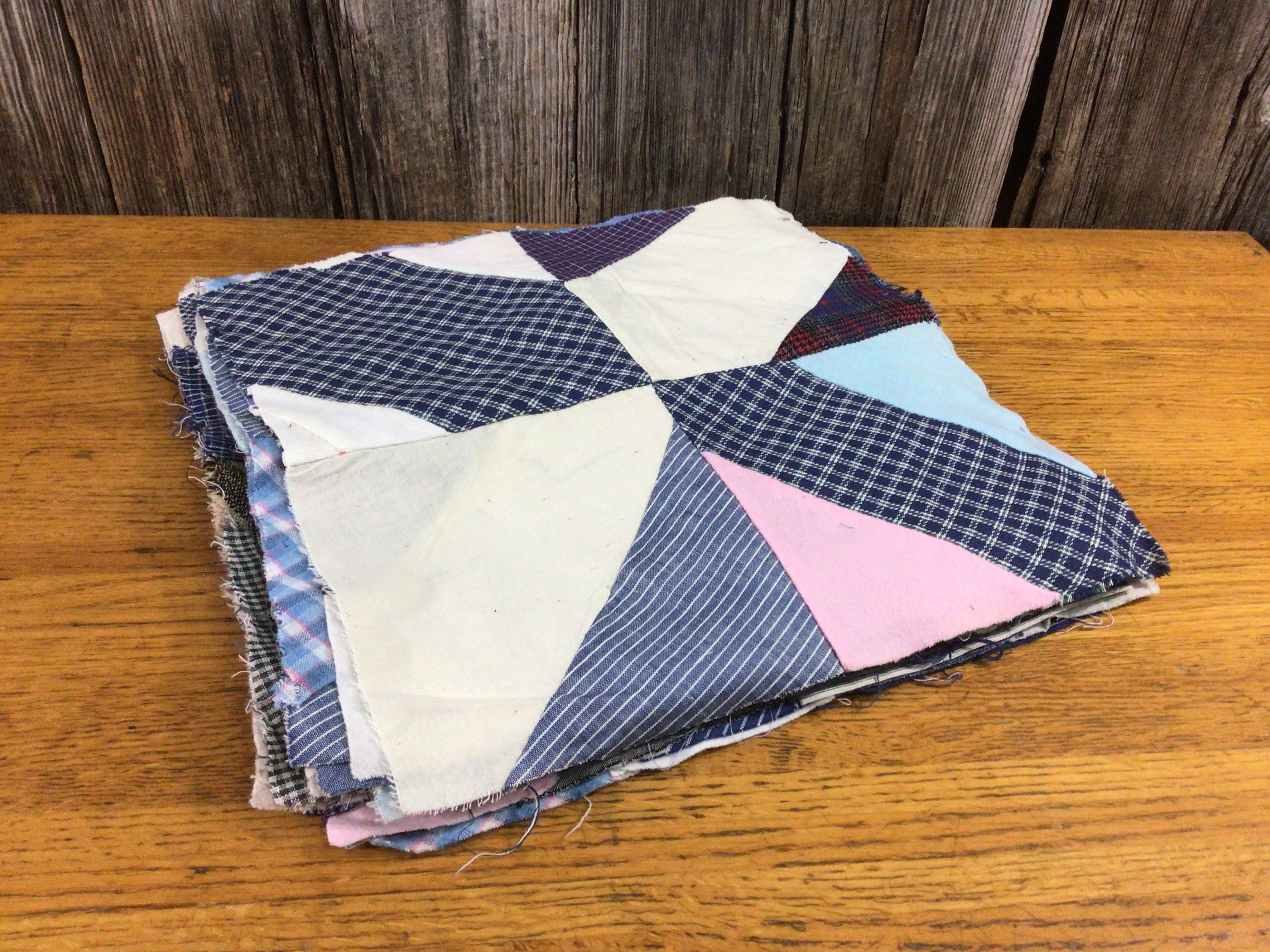 27 Pieced Flannel Quilt Squares Approx 14 Inches Etsy