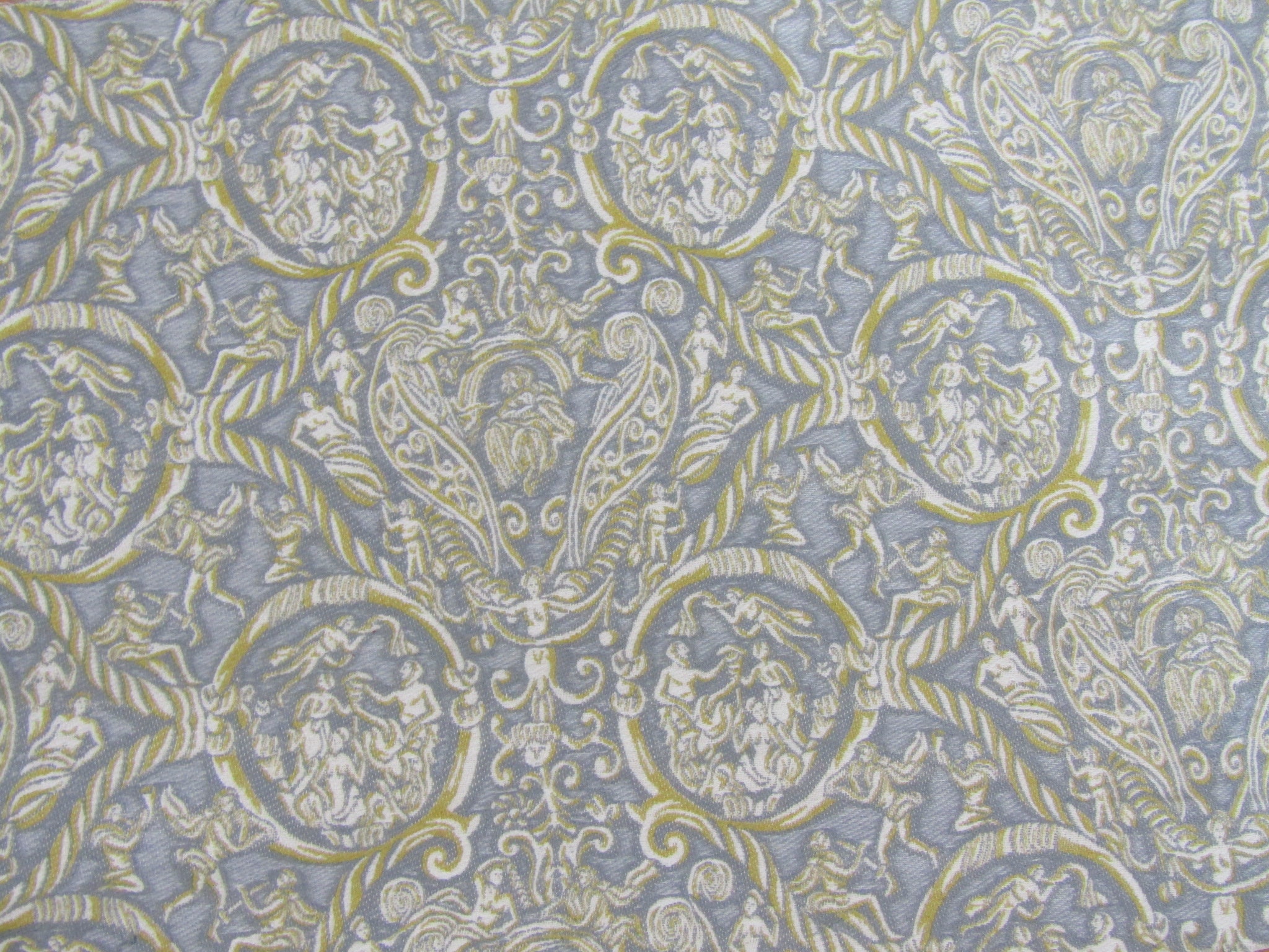 BTY Nice Grey and Yellow Upholstery Fabric APOLLO With the Etsy