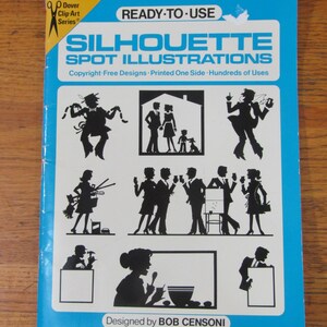 1984 Dover Clip-Art Silhouette design book by Bob Censoni