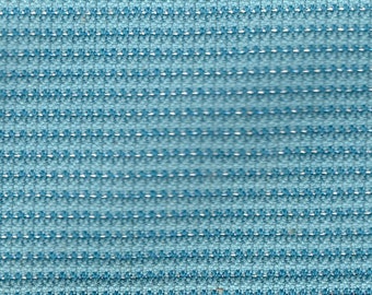 BTY Vintage Light Blue Automotive Upholstery w/Horizontal Lines and Subtle Geometric Pattern