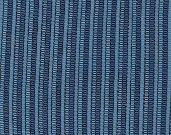 2+ Yards Vintage 1964 Pontiac Catalina Black Blue Stripes Satin Auto Upholstery