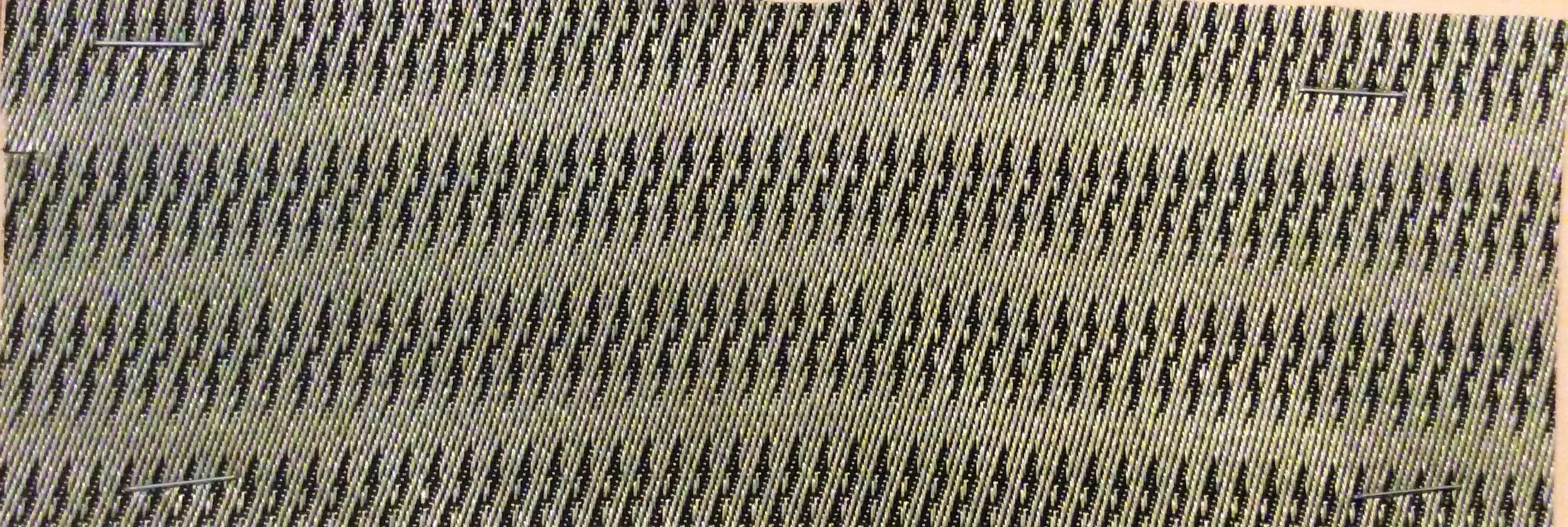 BTY mid century auto upholstery fabric green satin 1966 Lincoln