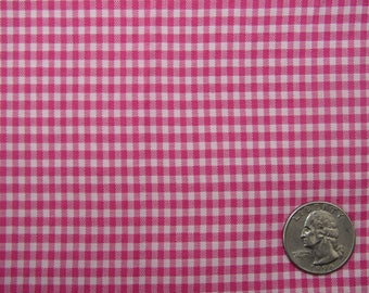 4 Yards rosa und weiß Vintage Ginham Stoff