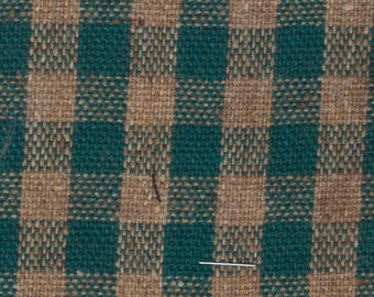 BTY Vintage Green and Tan Plaid Auto Upholstery