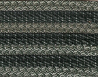 BTY mid century 1962 Pontiac green striped upholstery fabric