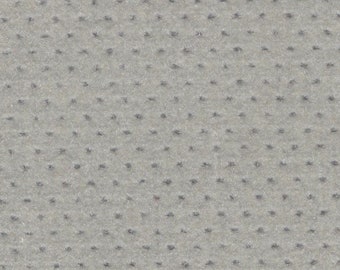 BTY vintage grey velour Mac Truck upholstery with dots