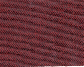 Almost 1 Yard Vintage Black/Red Tweed w/Diagonal Stitching