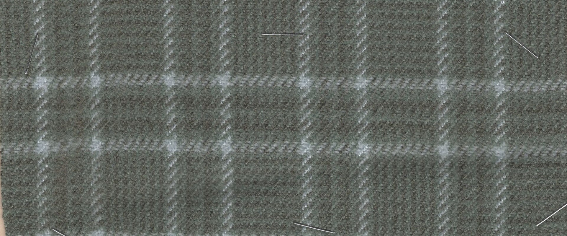 BTY vintage grey and white plaid auto upholstery fabric