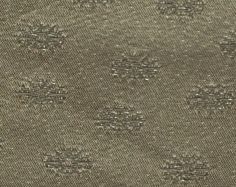 2+ Yards Vintage 1965 Mercury Green Satin Auto Upholstery w/ Snowflakes