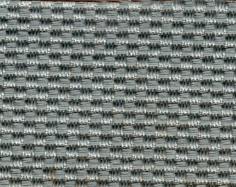 1 1/4 Yards Vintage Woven Automotive Upholstery Silver w/Metallic Threads