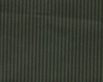 1 2/3 Yards Vintage 1970 Cadillac DeVille Green and Black Striped Nylon Auto Upholstery