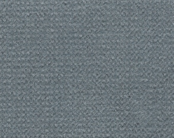 BTY vintage blue velour upholstery with subtle tweed design