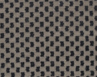 2 + yards plush velour auto fabric grey and blue checkerboard