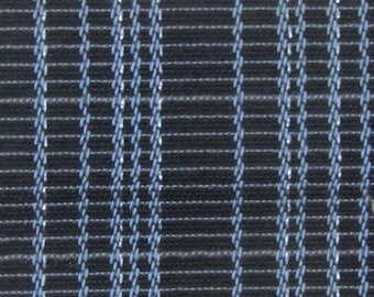 1.5 yards 1950s auto upholstery black grey silver stripes