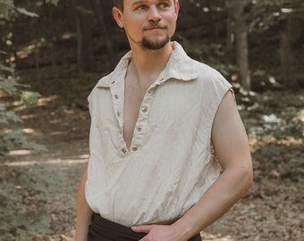 Linen - Sleeveless - Men's/Women's  Renaissance Faire Sleeveless Shirt