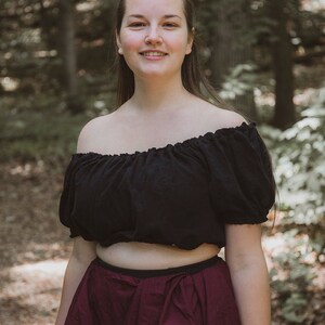 Cropped Cotton Short Sleeved Renaissance Faire Shirt