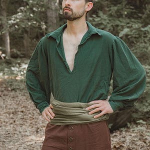 Cotton - Men&#39;s/Women&#39;s Renaissance Faire Shirt- Square Cuff