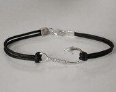 hook cord bracelet, fish hook bracelet, rope Bracelet, nautical bracelet, cord bracelet, nautical jewelry, men 39 s bracelet, bracelet for men