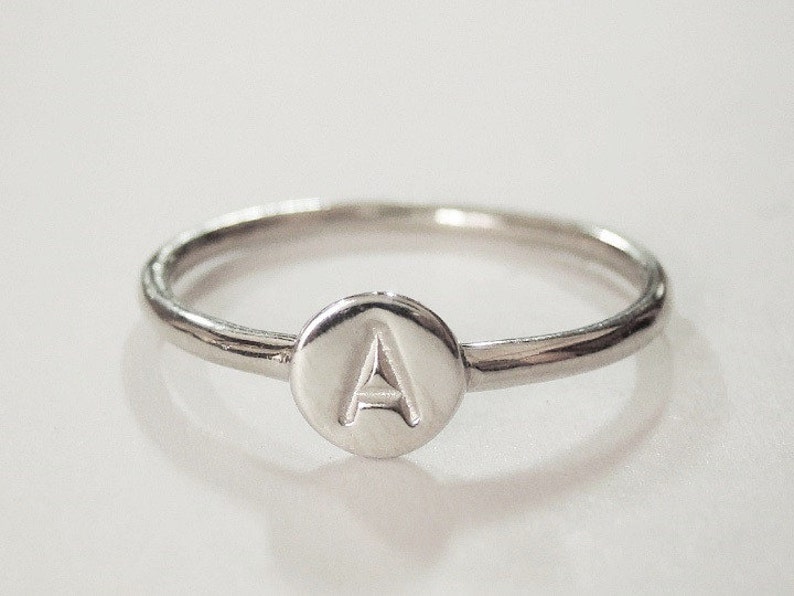 personalized ring, custom ring, initial ring, personalized gift, personalized gift, letter ring, stackable personalized rings, gift for her image 2