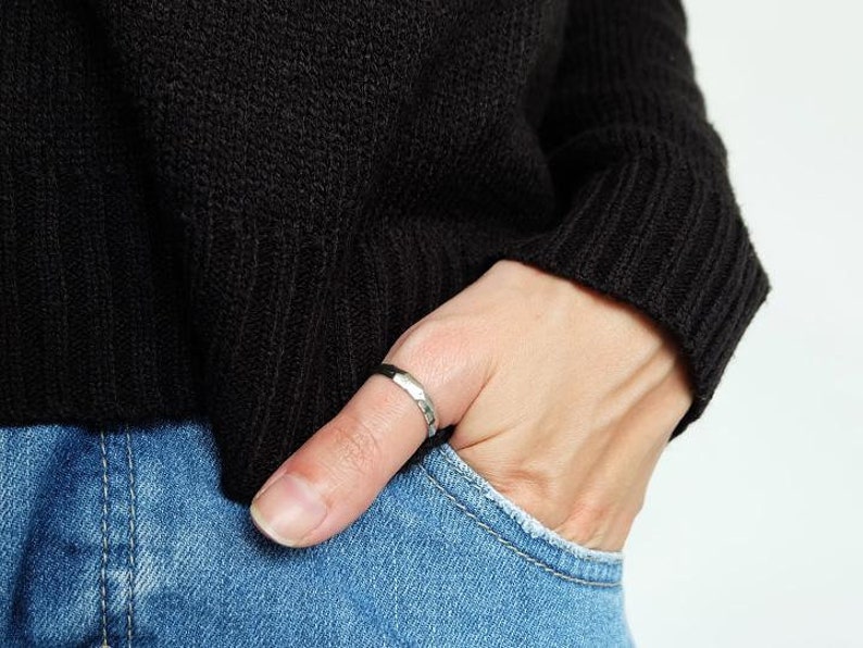 Hammer DaumenRing Ring DaumenRing für Frauen gehämmert Etsy
