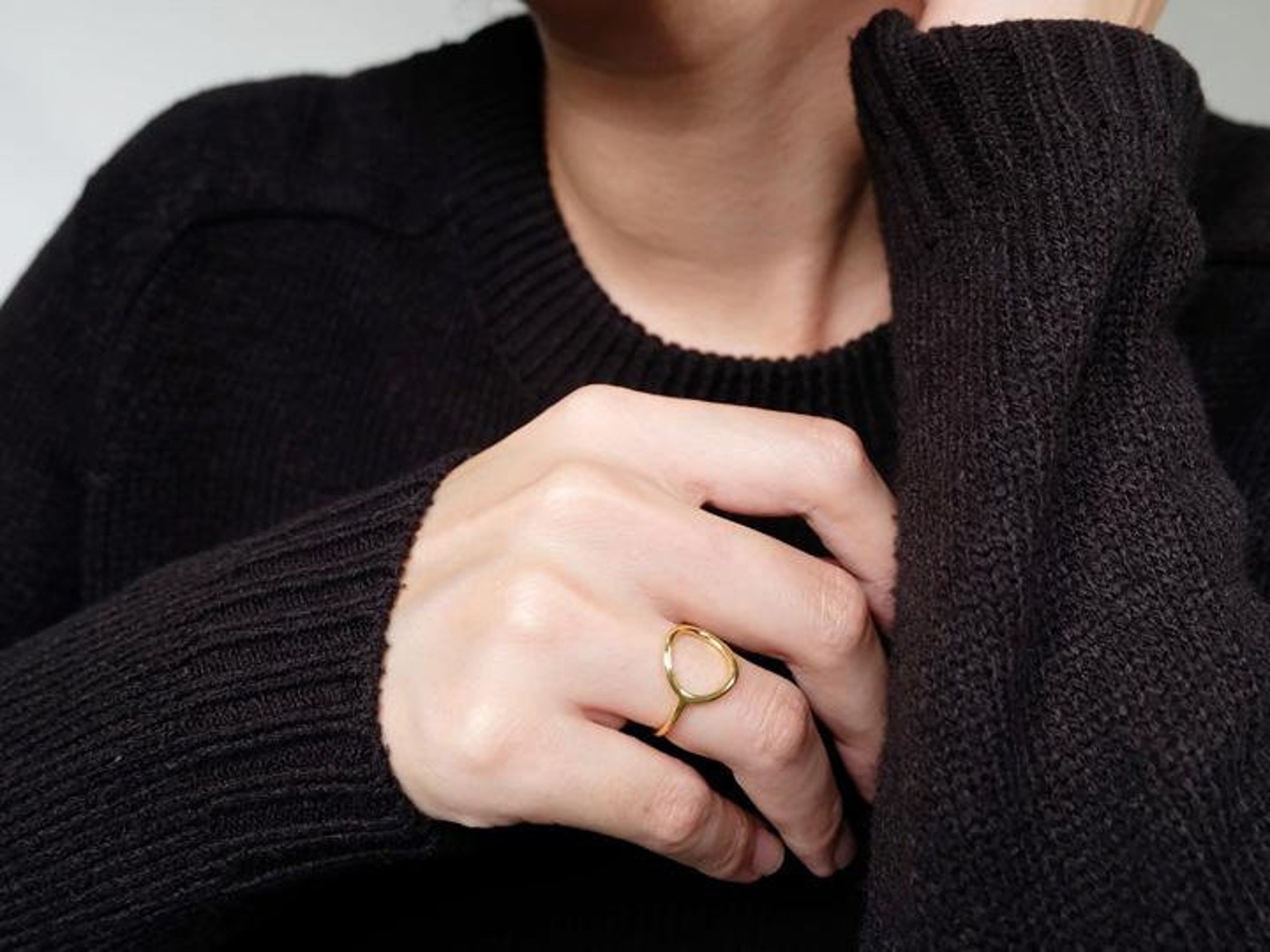 Open Circle Ring Open Circle Ring Silver Circle Ring Etsy