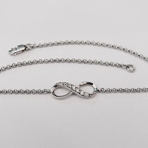 cz infinity bracelet, infinity jewelry, silver infinity, best friend bracelet, dainty bracelet, silver infinity bracelet, eternity bracelet