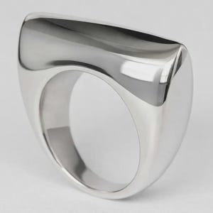 ANELLO CHUNKY, anello in argento sterling, anello grande 925, anello quadrato geometrico, anello geometrico in argento, anello grande, anello geometrico, anello spesso, anello grande