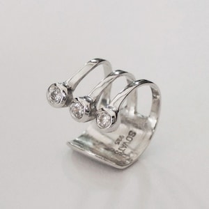 ear cuff wide, ear cuff climber, silver ear cuff, wide earring, earcuff, ear climber, silver ear cuff, wide ear cuff, minimal earcuff