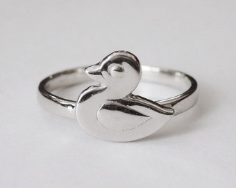 duck ring, duck jewelry, duck accesories, animal ring, animal jewelry, kids Ring, kids jewelry, silver duck ring, gift for girls, duck