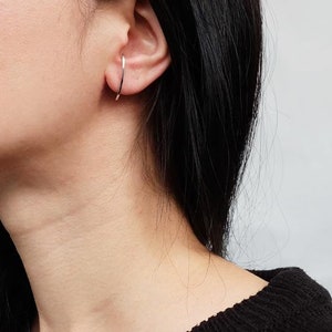 bar earrings, minimalist earrings, silver bar earrings, line earrings, minimal earrings, bar stud earrings, bar cuff earrings, bar stud