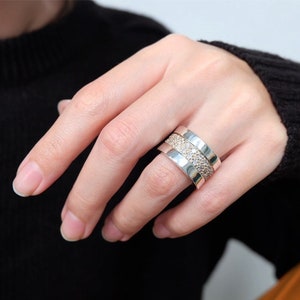 ZIRCONIA STATEMENT RING, cubic zirconia ring, white ring, cz ring, big ring, heavy ring, large ring, wide cz ring, band ring, statement ring
